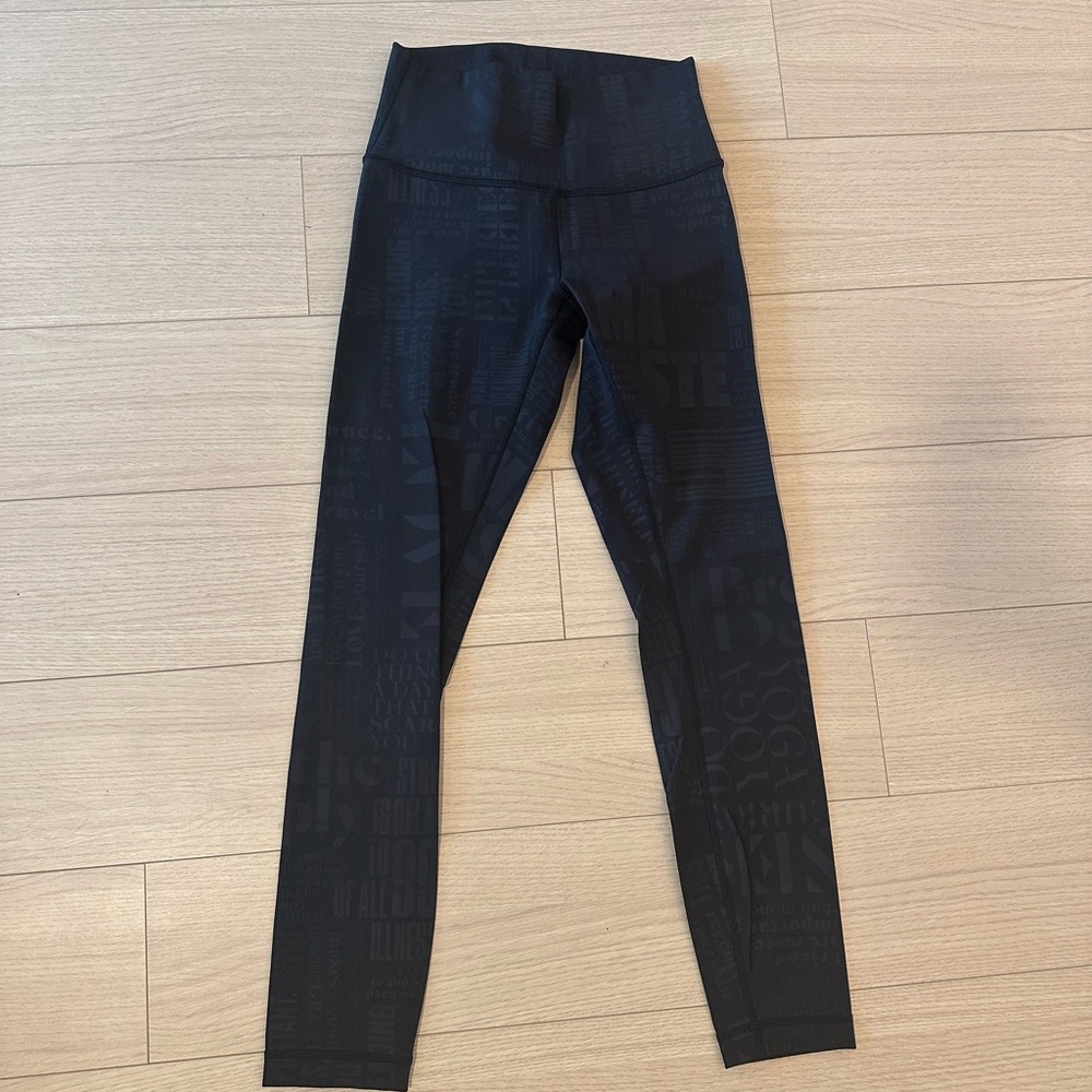 Lululemon Athletica Black Patterned Leggings
